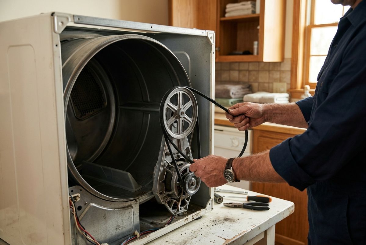 Dryer Repair technician at work