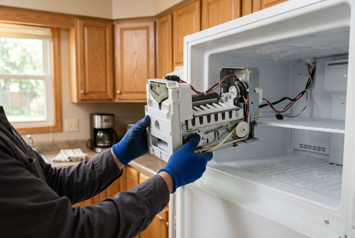 Ice Maker Repair technician at work